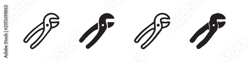 Fotografie Pliers icons set