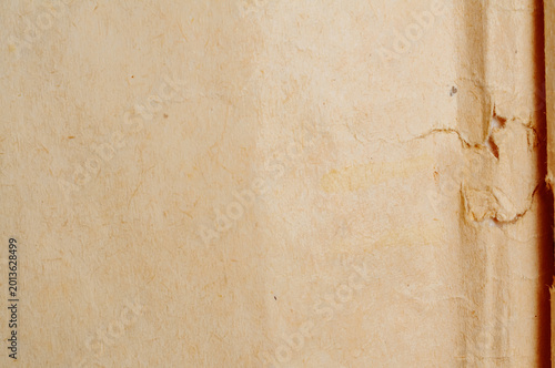 Konstfotografi Aged parchment paper texture with rough edges and subtle fibers