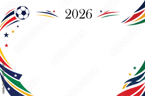 Foto Abstract golden soccer background for the 2026 international football championship
