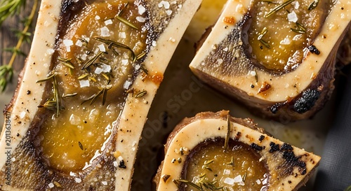 Roasted Bone Marrow With Herbs.