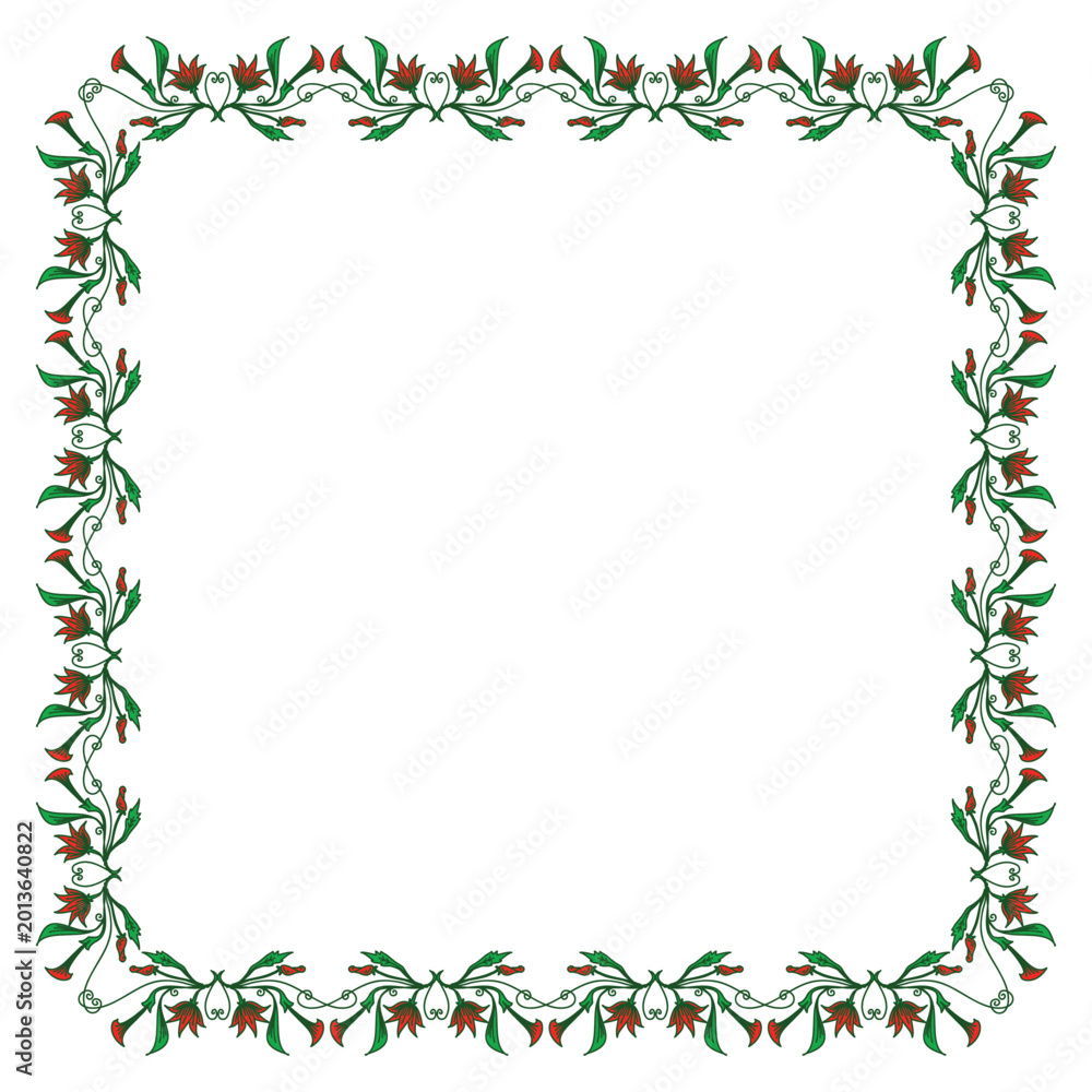 Fototapeta premium Minimalist hand drawn floral corner borders and frames set. Elegant botanic branches, leaves, and flowers vector elements for wedding invitation, greeting card, and stationery design. Elegant Floral 