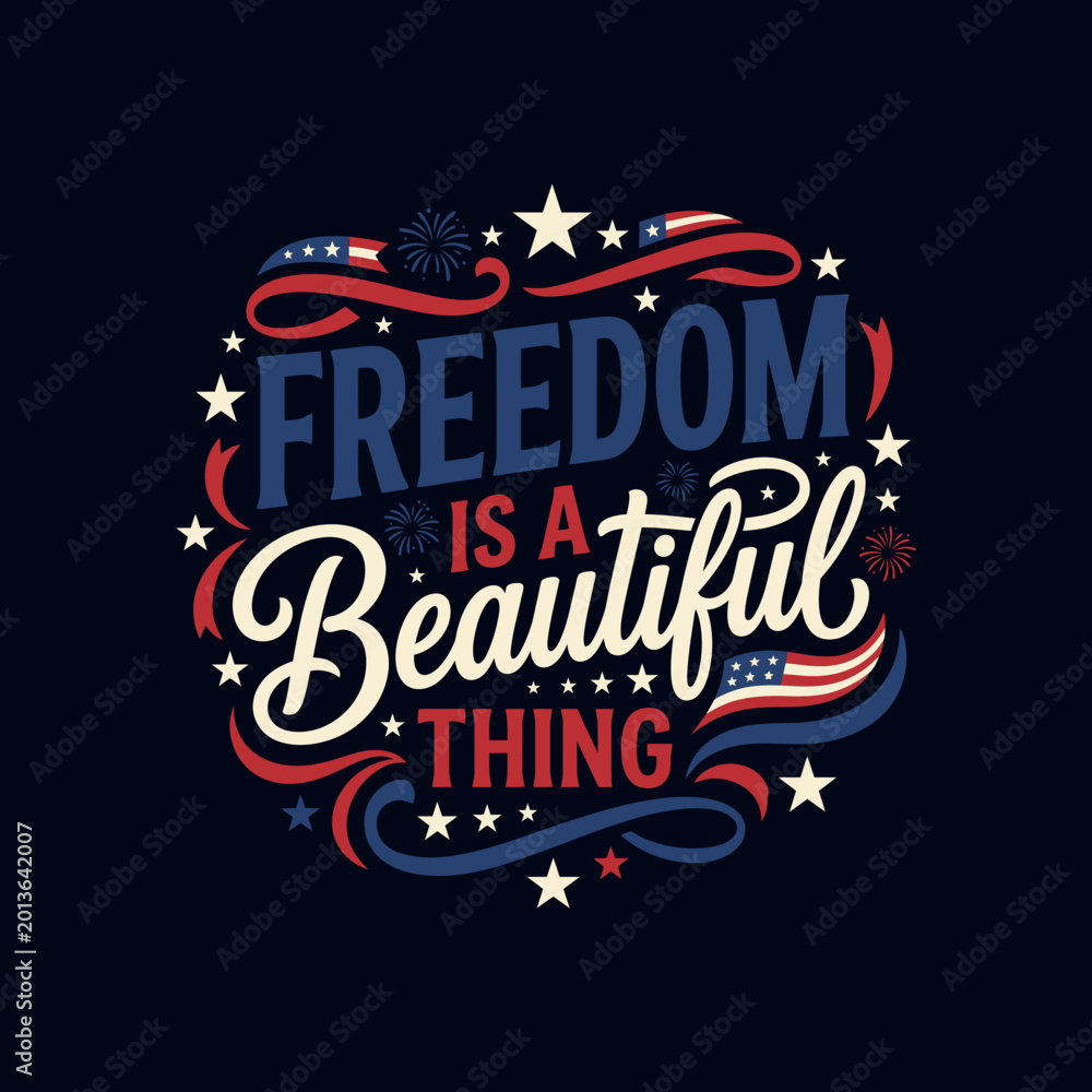 Αυτοκόλλητο American Independence Day T Shirt Design