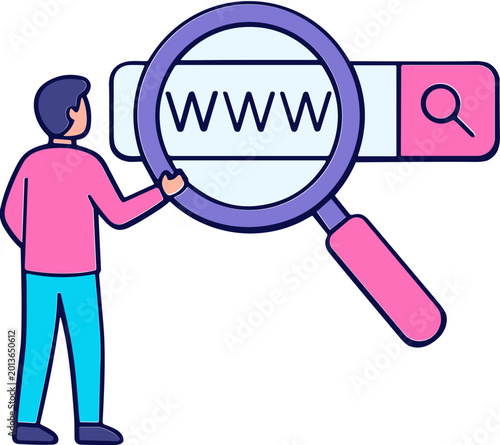 Digital marketing and business concept icon