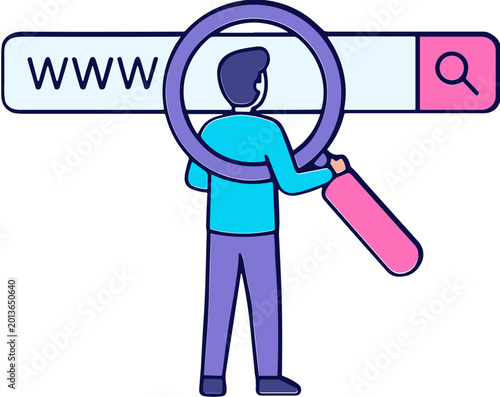 Digital marketing and business concept icon
