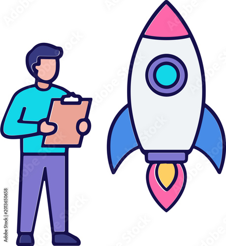 Digital marketing and business concept icon