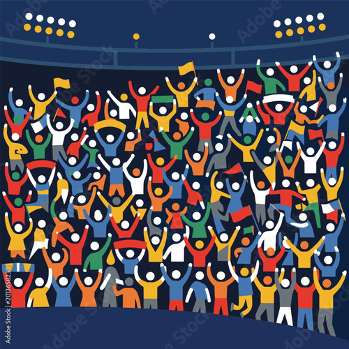 Soccer player crying in distress after whistle blow on field flat illustration