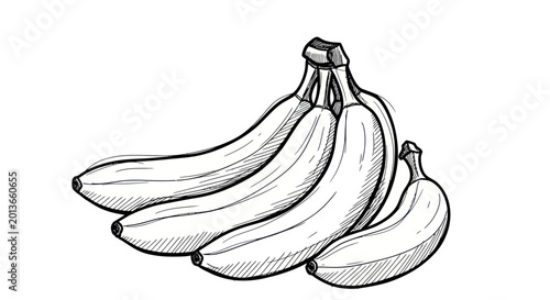 Принти на полотні A bunch of ripe yellow bananas.
