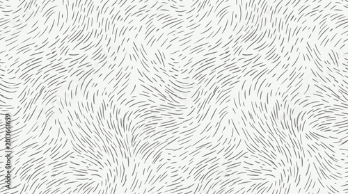 Seamless hand drawn texture with short dashed lines forming organic fur or hair flow pattern style.