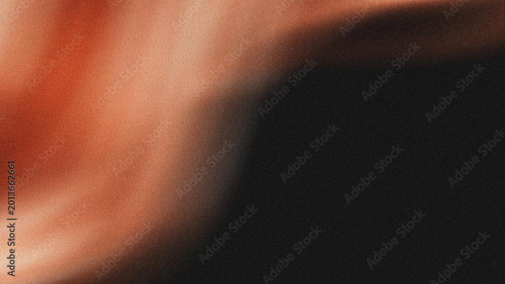 Obraz premium Abstract soft flowing orange fabric wave texture with deep black shadow contrast creating a smooth elegant minimalist background for luxury creative design projects