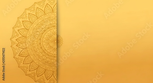 Luxury gold mandala background with elegant pattern and copy space for text.