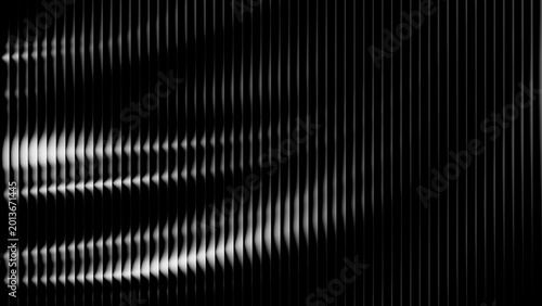 Εκτύπωση καμβά Abstract monochrome vertical lines pattern creating dynamic motion blur effects
