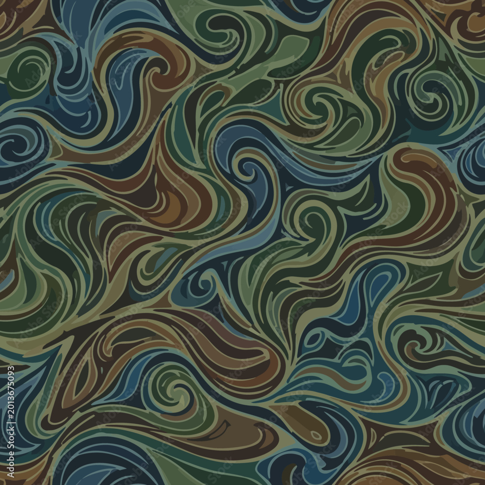 Obraz premium Swirling Patterns of Colorful Abstract Design.