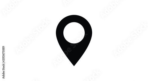 Free Download Location marker icon black silhouette on a white background high quality professional - GFXLoad