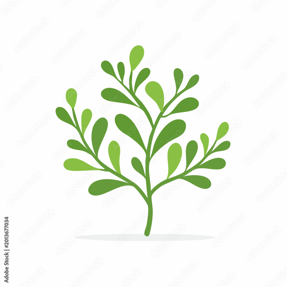 Fototapeta premium Stylized Green Plant Illustration