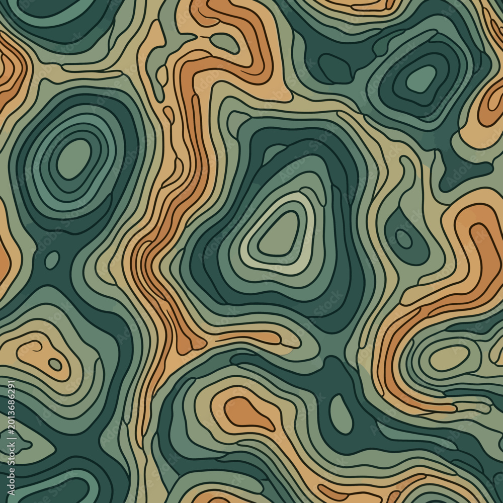 Fototapeta premium Abstract colorful wavy pattern design.