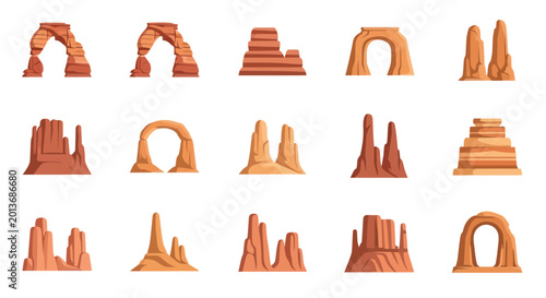 Fotografie Desert Rock Formations Collection: Arches, Hoodoos, Buttes, Monoliths