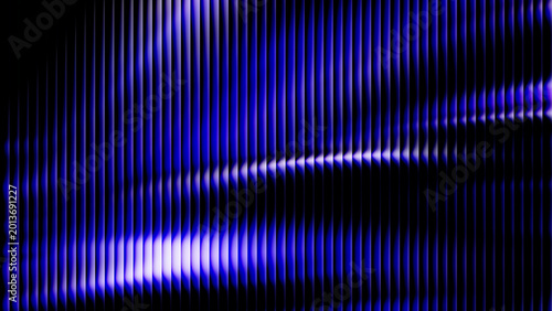 Foto Abstract neon blue vertical light streaks creating a dynamic digital background