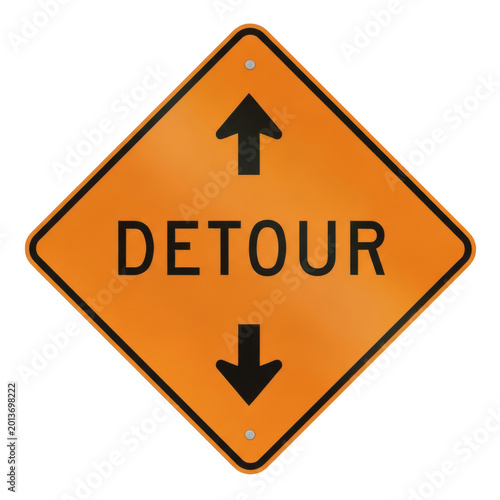 Free Download Road detour sign with up and down arrows on a diamond background - GFXLoad
