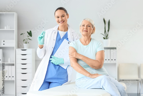 Senior woman with doctor af...