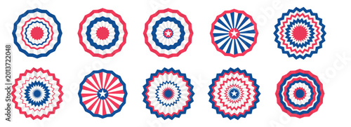 Fotografia Paper fans and stars in American colors