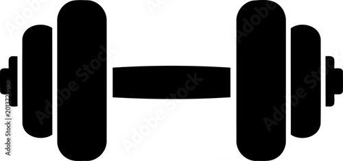Fotografie Silhouette of a dumbbell weightlifting icon