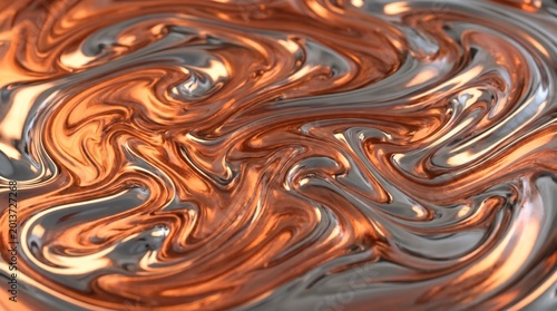 Molten Metal Swirl Abstract Liquid Texture Background