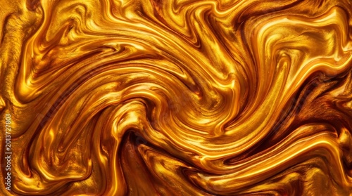 Luxury Liquid Gold Swirl Abstract Metallic Texture Background