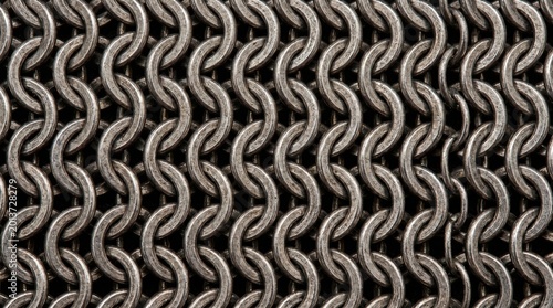 Medieval Chainmail Metal Ring Armor Texture Background
