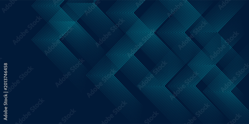 Fototapeta premium Abstract blue technology background. Shiny blue arrow lines pattern. Futuristic tech concept. ilustration vector. eps 10