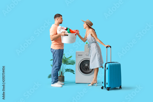 Young woman on vacation and...