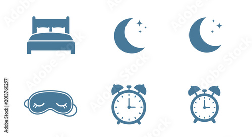 Sleep and Wake Up Icons Set.