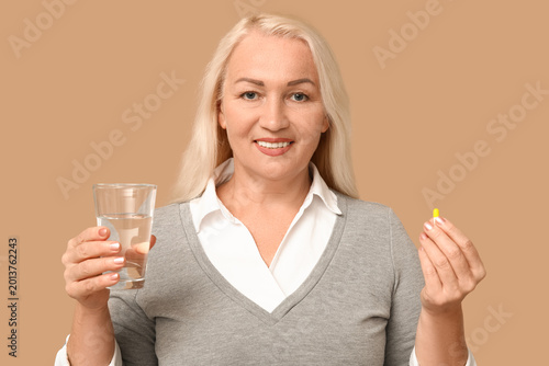 Beautiful mature woman with...