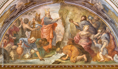Εκτύπωση καμβά CREMA, ITALY - MARCH 20, 2026: The the scene as Moses gets water from the rock i