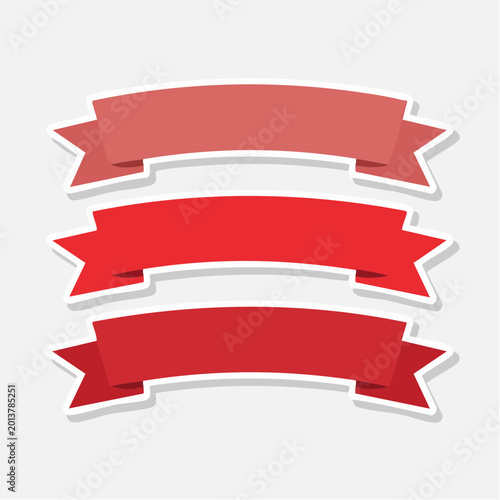 Free Download Three Red Ribbons on a Gray Background - GFXLoad