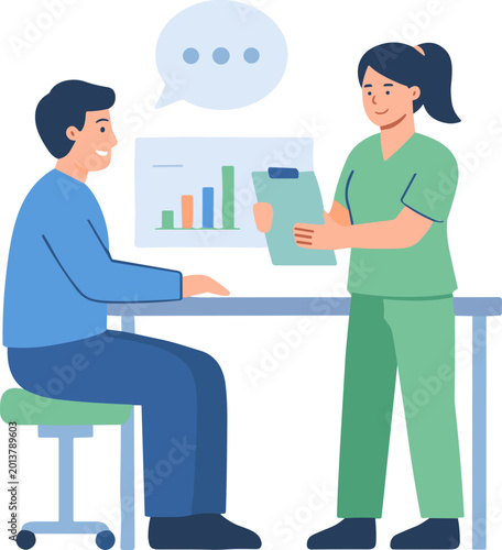 Physical Therapy Rehabilitation Session Illustration