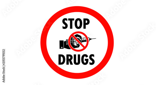 Stop Drugs Symbol Free Download Stop Drugs Symbol - GFXLoad
