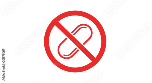Obraz na płótnie No Pills Icon