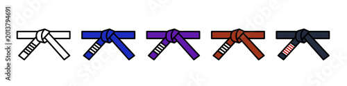 BJJ belts. brazilian jiu jitsu belt