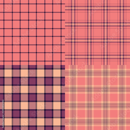 Bilde på lerret New Year inspired plaid collection for digital products