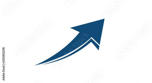 Free Download Blue upward arrow as symbol of business growth and success - GFXLoad