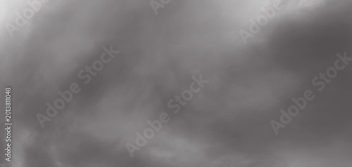 Canvas Print Gray cloudy sky background with white clouds for weather forecast and nature con