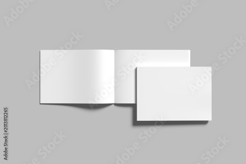 Foto A4 Landscape Magazine Blank Mockup
