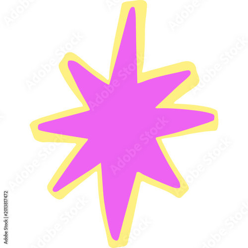 Hand Drawn Pink Sparkle Sticker