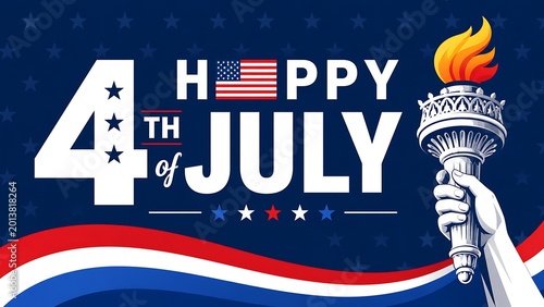 Patriotic 4th of july celebration background