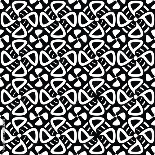 Seamless pattern of traditional Chinese/Japanese lucky fans. Abstract oriental motif for fabric, bandana, carpet, and wallpaper. Vector illustration of symbolic rotating blades for prosperity.