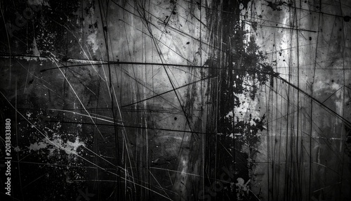 Abstract distressed grunge overlay with dark paint marks.