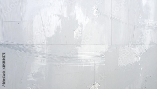 Aged white wall with horizontal paint marks and texture.
