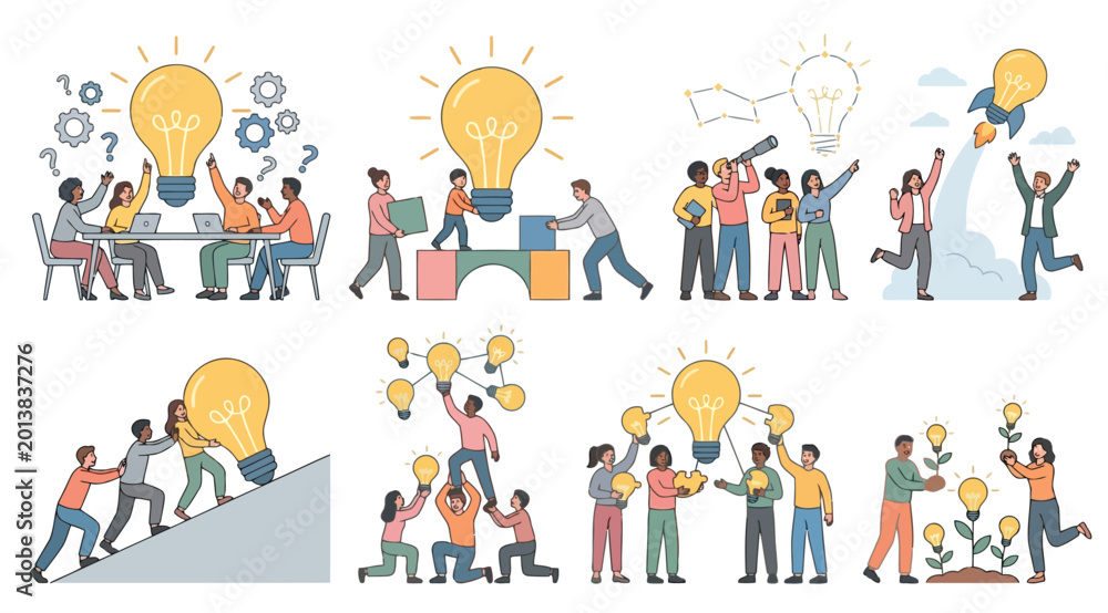 Fototapeta premium Business people working together on creative projects and innovation