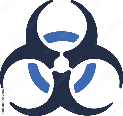 Biohazard Warning Flat Icon
