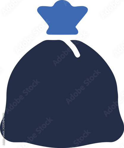 Garbage Bag Flat Vector Icon
